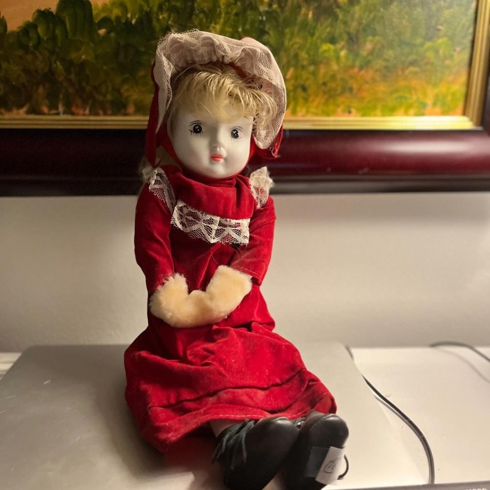 Schmid 1980s porcelain vintage doll